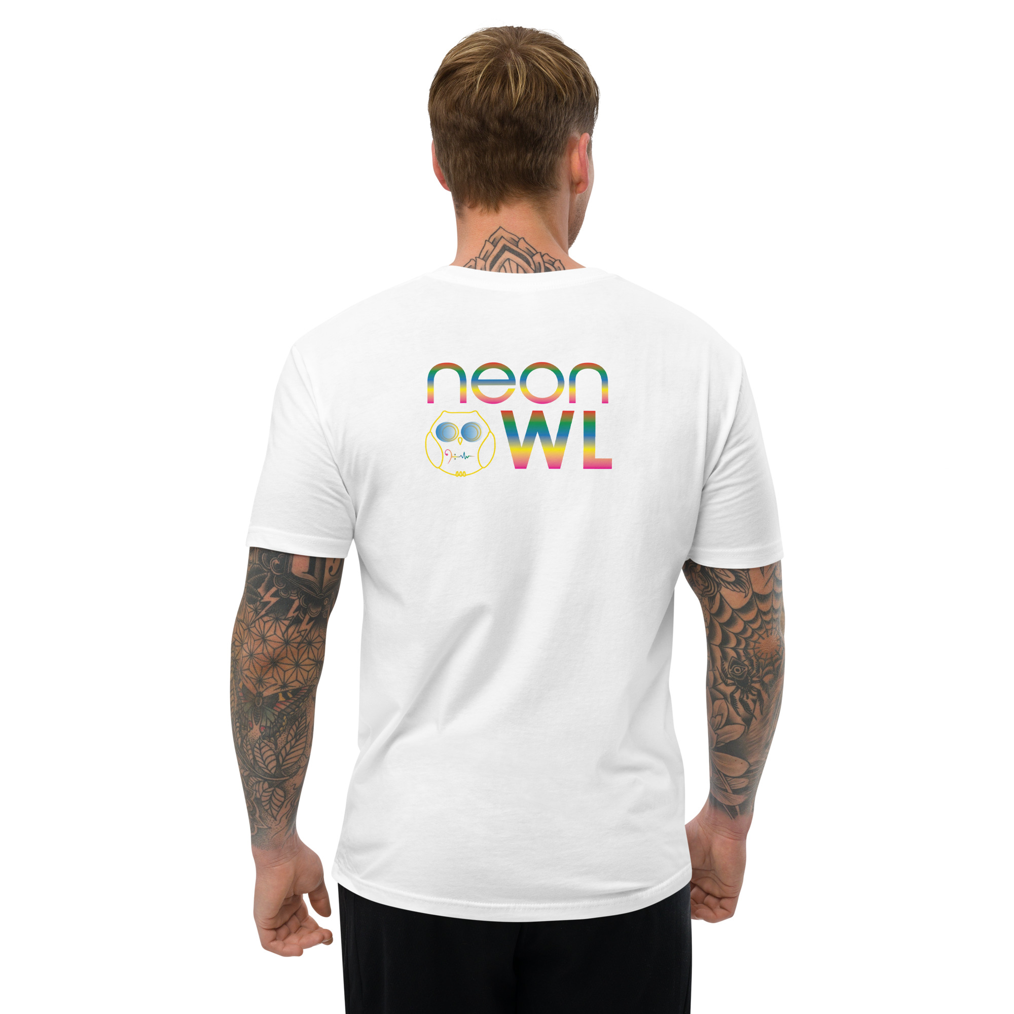 Neon Owl x Groove Cruise Unisex T-Shirt 2-Sided Print (White)
